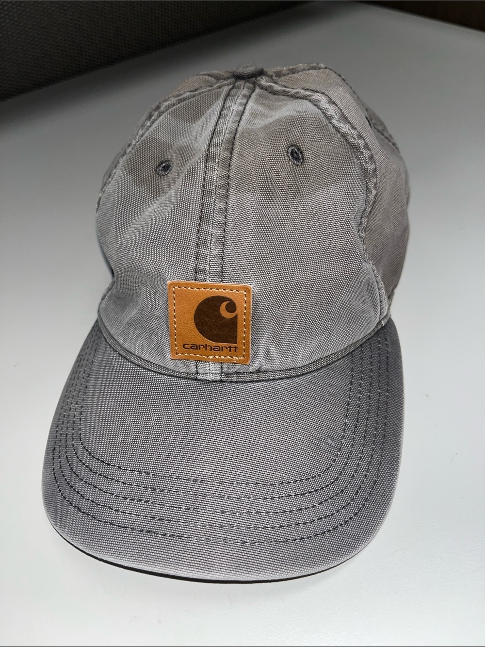 Carhartt Gray Canvas Logo Patch Cap